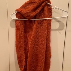 Infinity scarf in rust orange color